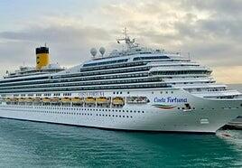 El Costa Fortuna retoma su ruta tras su avería en Arrecife