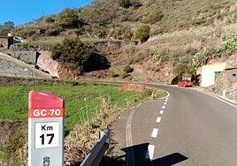 El Cabildo destina 240.000 euros para construir un muro en la carretera del Barranco del Pinar, en Guía