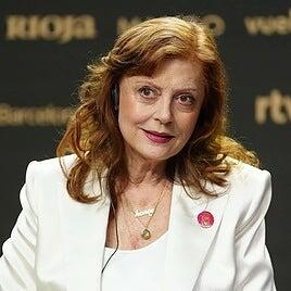 Susan Sarandon aplaude la «rigidez moral» de Pedro Sánchez respecto a Gaza tras recoger el Goya Internacional