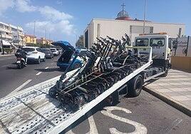 San Bartolomé de Tirajana retira 40 patinetes de las calles por carecer de seguro o no tenerlo en vigor