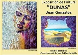 Juan González abre una muestra en Playa del Inglés inspirada en las dunas de Maspalomas