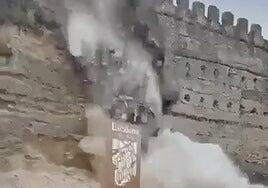 Cae la torre de un castillo medieval en Toledo sin causar heridos