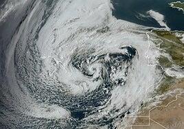 La impactante imagen de satélite de la borrasca Therese sobre Canarias: «Hipnótica»