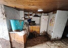 Un derrumbe de ladera deja una vivienda anegada en La Yedra (San Mateo) tras el paso de la borrasca Therese