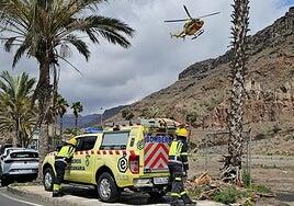 Evacuación urgente y en helicóptero en Taurito de una persona inconsciente