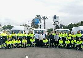 Agüimes pone en marcha el nuevo servicio de mantenimiento de parques y jardines con 32 operarios