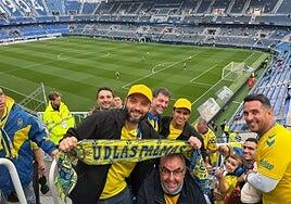 El apoyo de la afición de la UD Las Palmas en Málaga