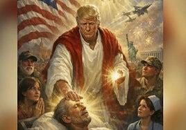 El presidente de EEUU borra su polémica foto en la que se retrataba como Jesucristo