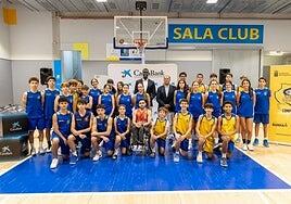 CaixaBank reúne a más de cuarenta niñas y niños de la cantera del CB Gran Canaria para promocionar el deporte inclusivo