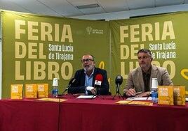 Luis Zueco, Pablo Rivero, Marta Jiménez, David de María y Pepa Aurora, en la Feria de Libro de Vecindario