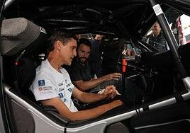 Y Kirian Rodríguez se subió al Toyota GR Yaris Rally2 de Rogelio Peñate