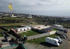 La Guardia Civil desmantela una urbanización ilegal en Telde y paraliza nueve construcciones