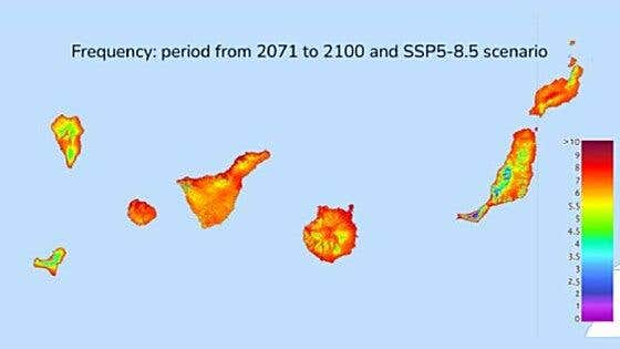Olas de calor más largas, frecuentes y extremas: un estudio confirma lo que llegará a Canarias
