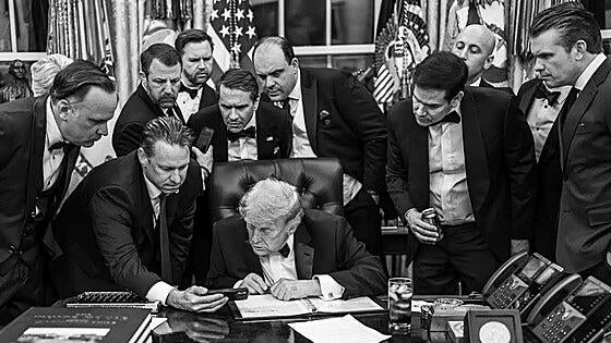 Una foto histórica: Trump y su equipo revisan el tiroteo del Hilton  desde el Despacho Oval