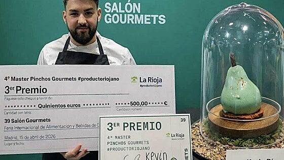 Premio para el pincho-pera de Kevin Díaz, el chef de Fuerteventura
