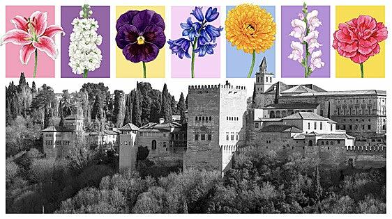 La Alhambra, un lienzo con cinco hectáreas en flor