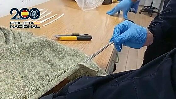 Interceptan cocaína y heroína ocultas en unas toallas dirigidas a un preso de Salto del Negro