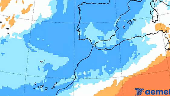 La Aemet pronostica una masa de aire frío esta semana