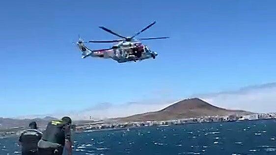 Rescatado en aguas de Arinaga tras salir de Taliarte