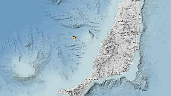 Registran un terremoto de magnitud 2,5 al oeste de Fuerteventura sentido por la población