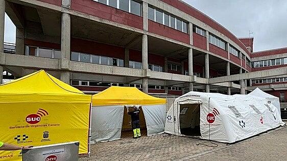 Montan un hospitalito en el Estadio de Gran Canaria ante la visita de León XIV