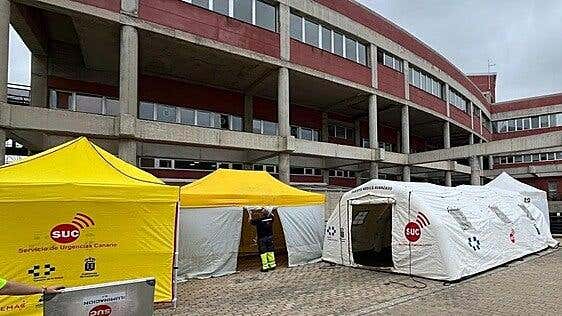 Montan un hospitalito en el Estadio de Gran Canaria ante la visita de León XIV