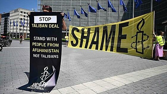 Quince países europeos se reúnen con los talibanes en Bruselas