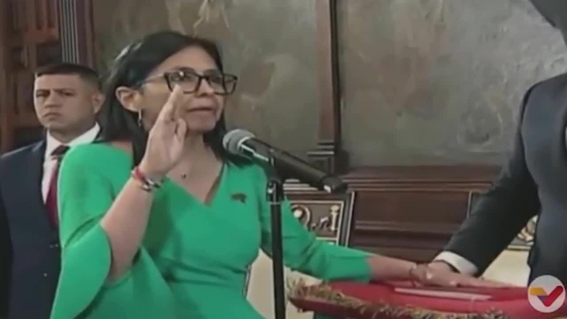 Delcy Rodríguez es investida como presidenta encargada de Venezuela