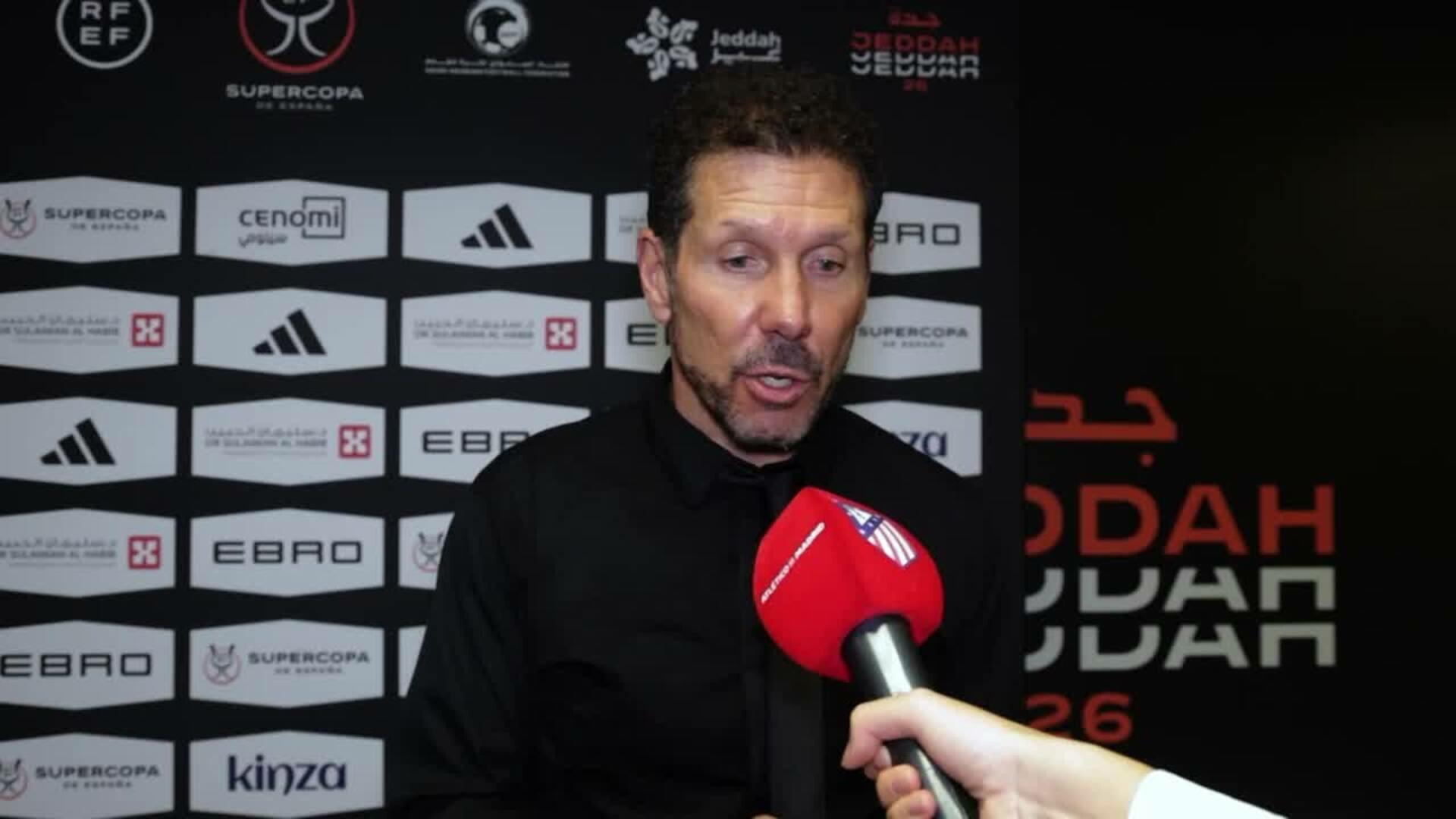 Simeone: "Hicimos un partido muy bueno pero nos faltó contundencia"