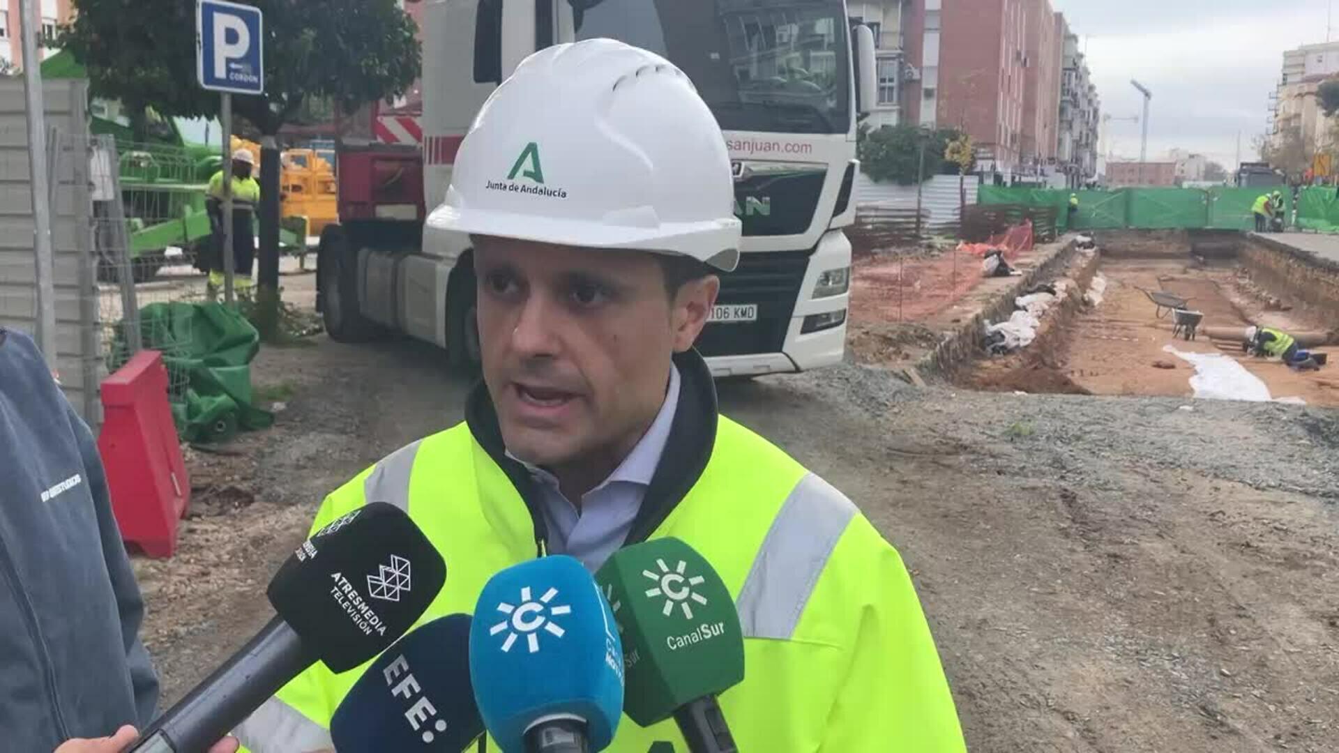 El hallazgo de los restos arqueológicos "no afecta" a las obras en el Metro de Sevilla