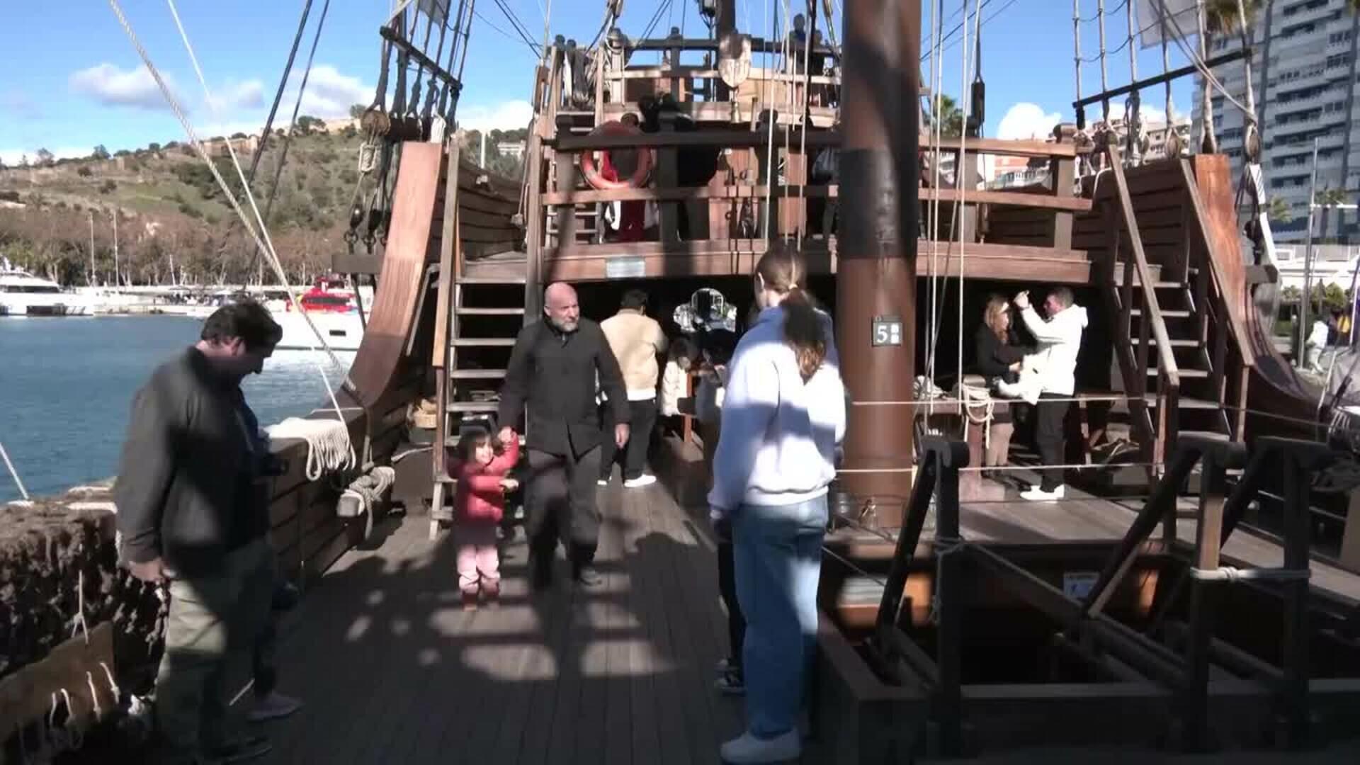 La réplica de la Nao Santa María hace escala en enero en la marina de megayates de Málaga
