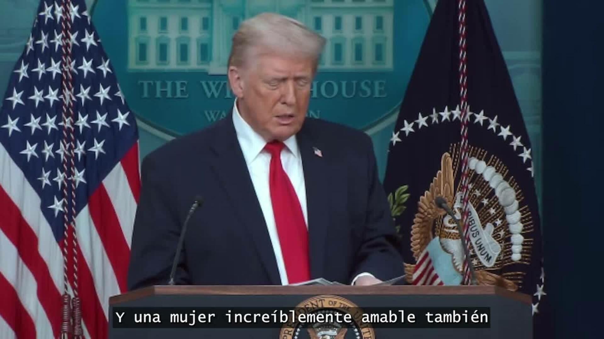 Trump insinúa que quiere "involucrar" a Machado en el futuro de Venezuela