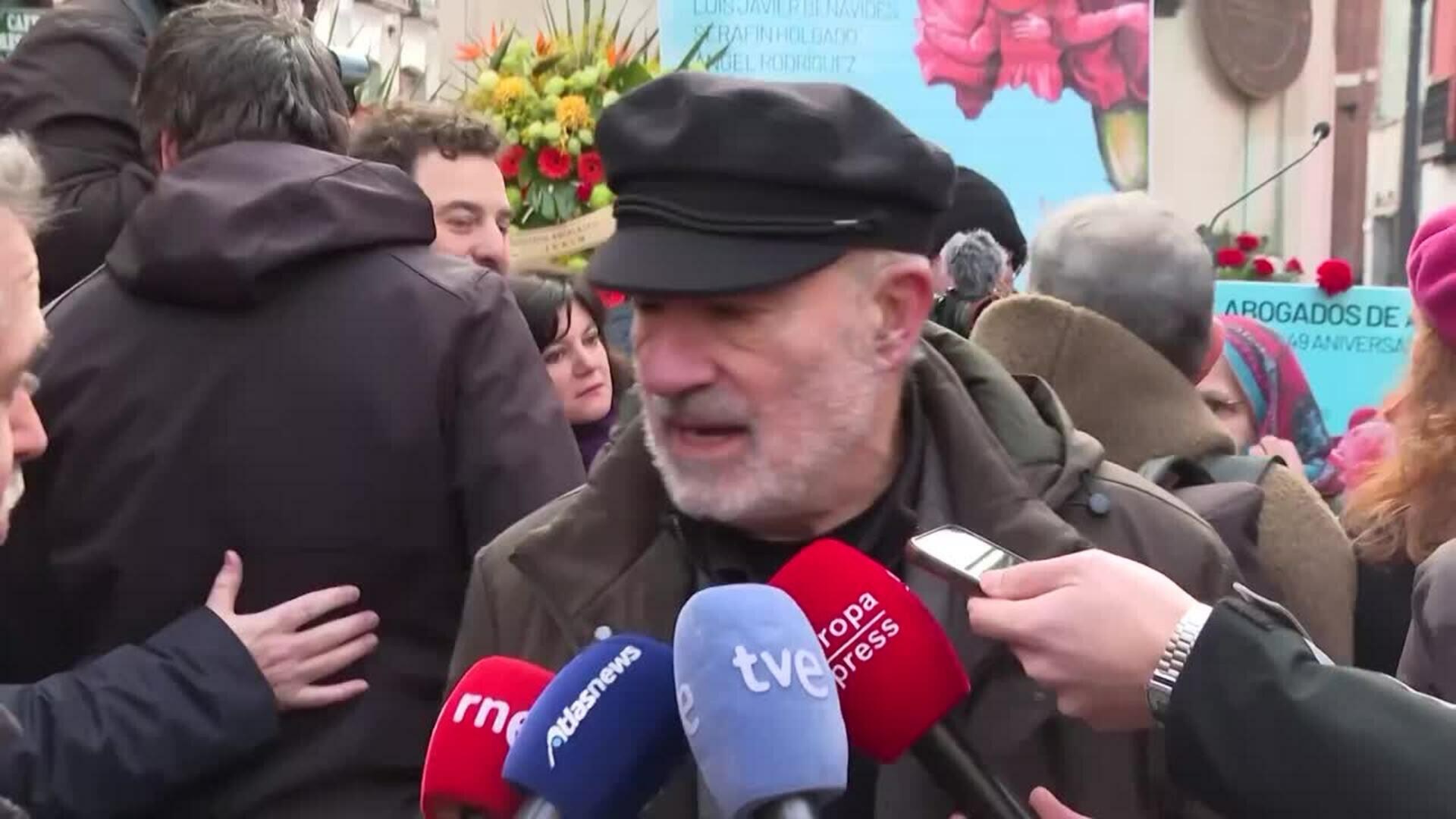 Madrid recuerda a los cinco abogados laboralistas asesinados en la calle Atocha hace 49 años