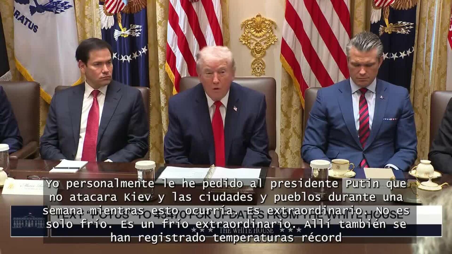 Trump pide a Putin que deje de bombardear Ucrania durante una semana