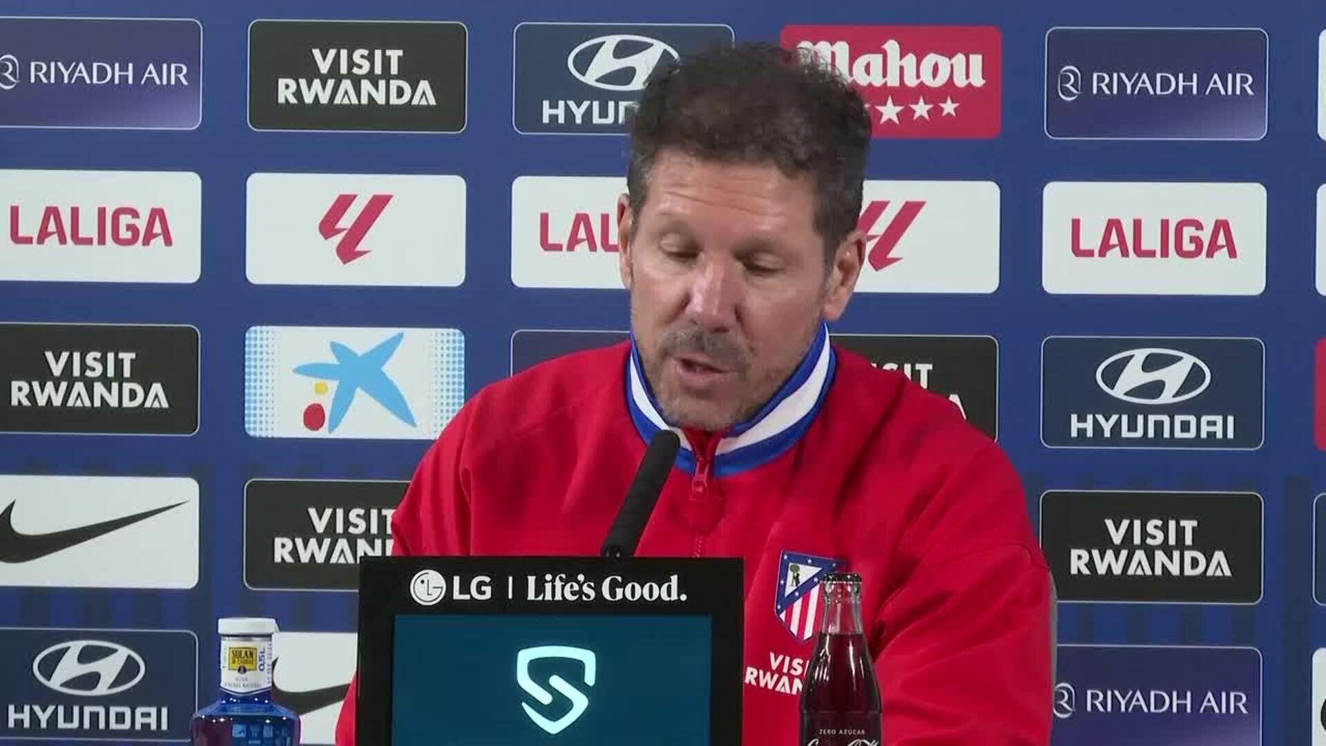 Simeone: "No hay otra mejor manera de cambiar los pitos que salir campeón"