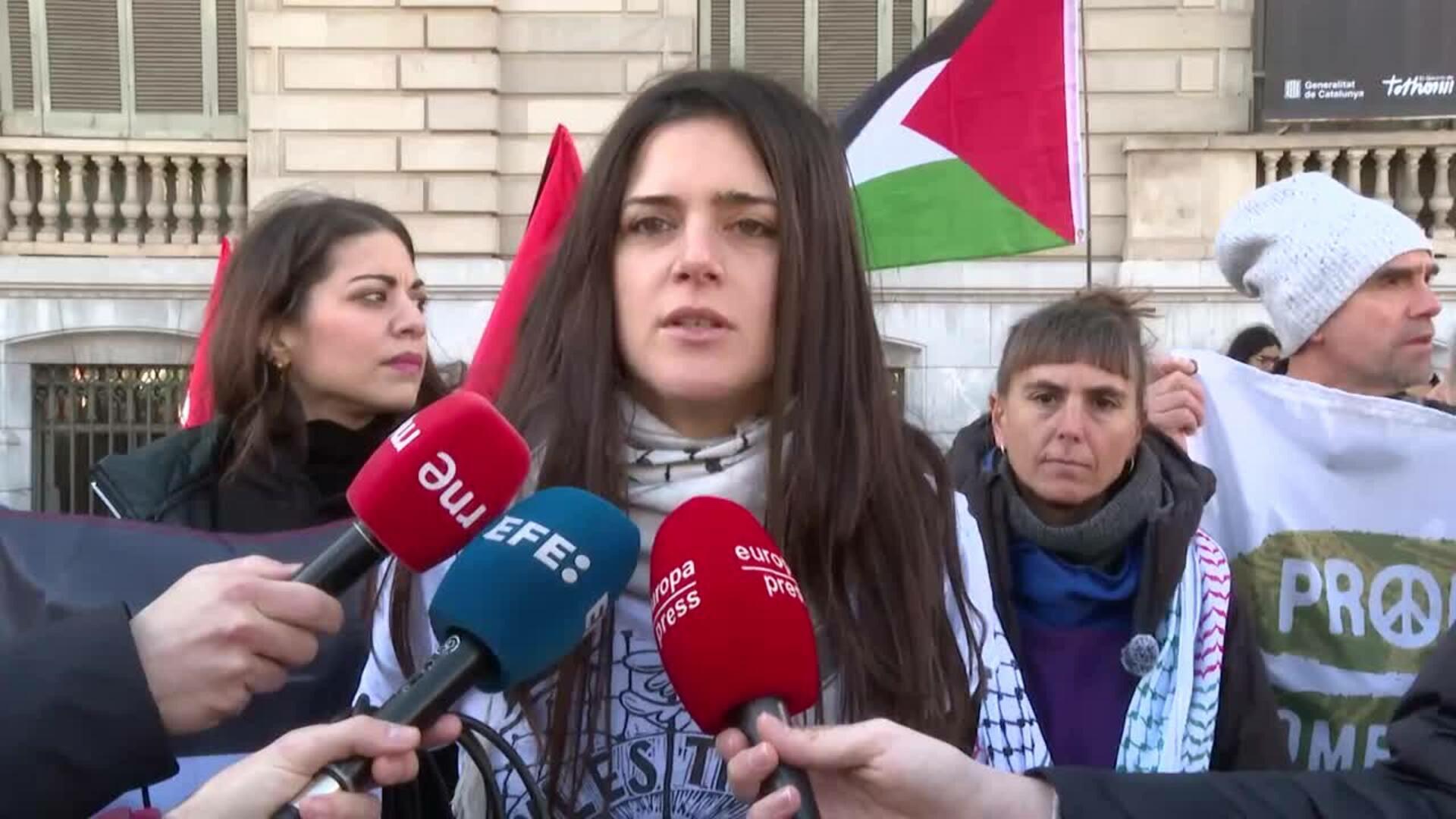 Miles de manifestantes en Barcelona exigen el fin de las relaciones con Israel