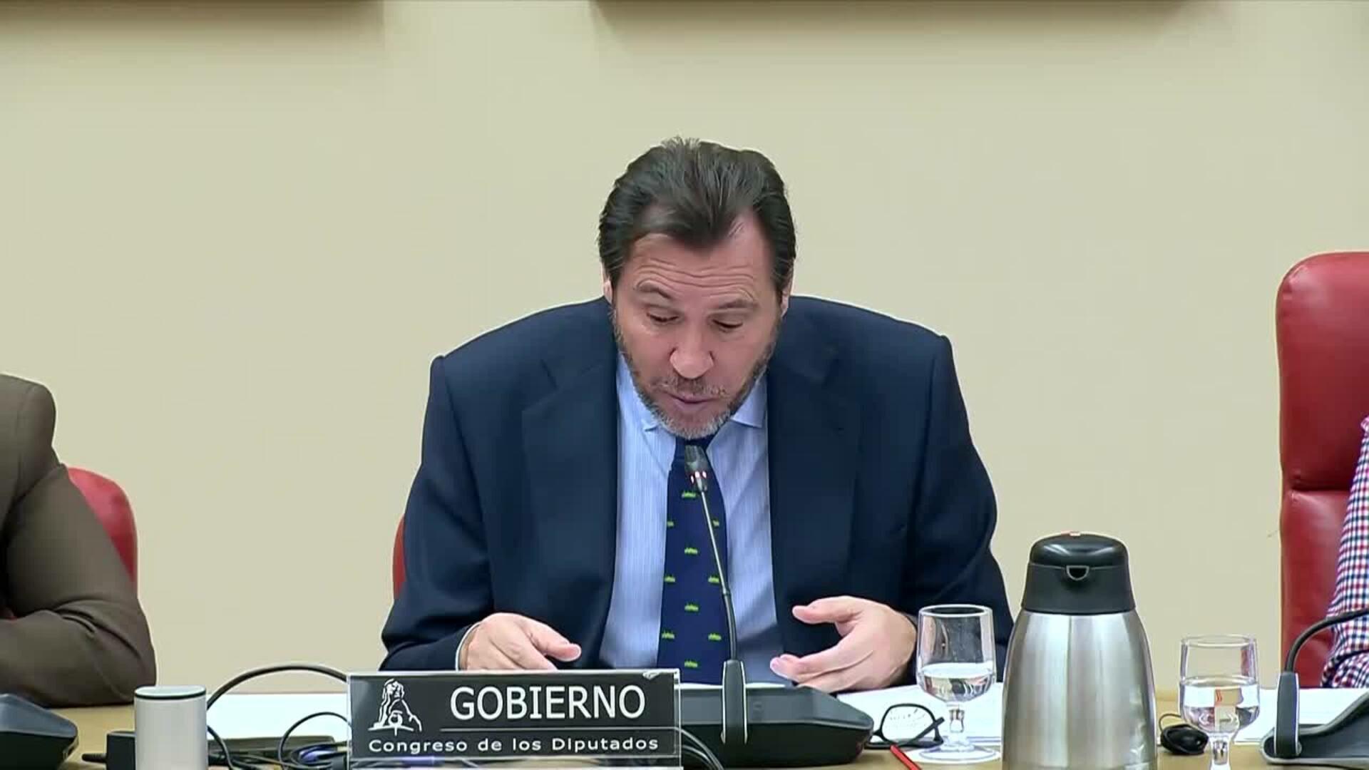 El ministro Puente comparece en el Congreso para dar información sobre la crisis ferroviaria