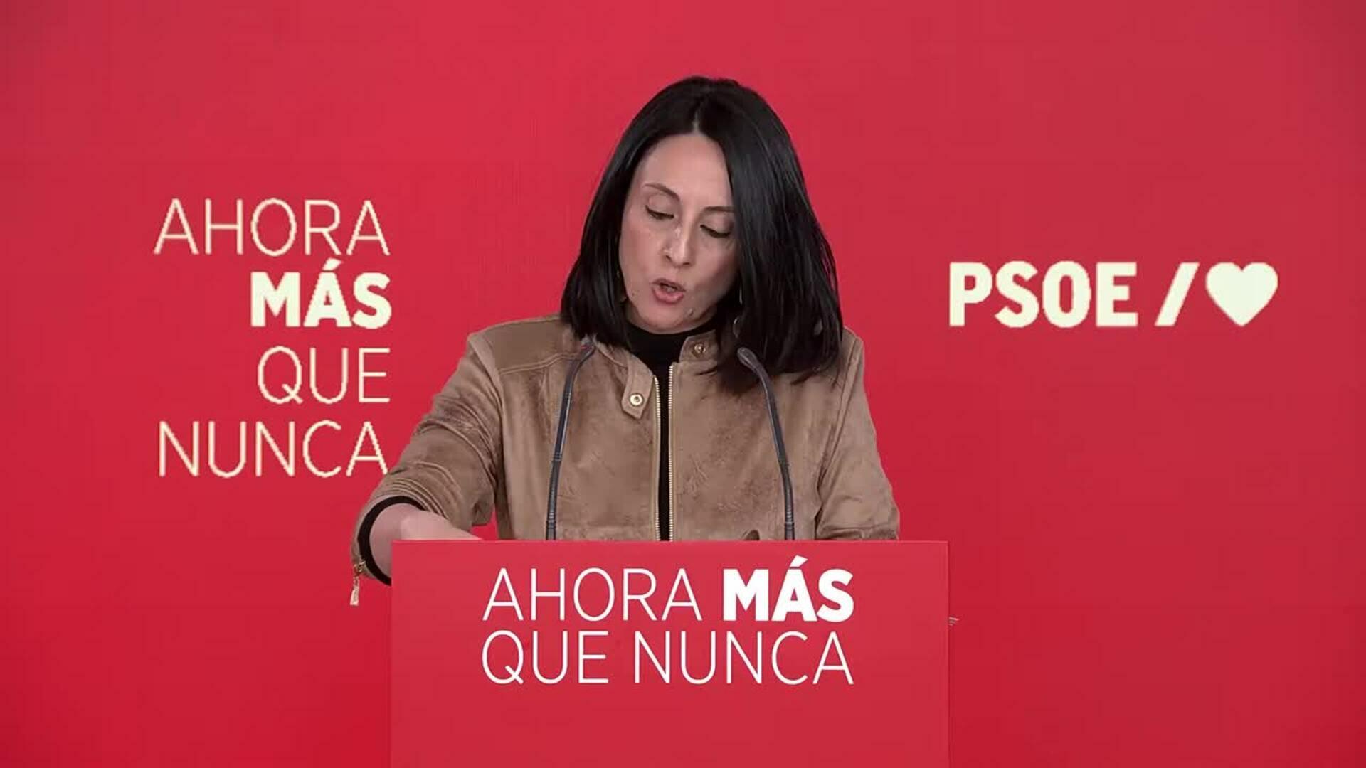 Ferraz traslada su "apoyo máximo" a Alegría pese a la derrota y ve al PP "más rehén" de Vox