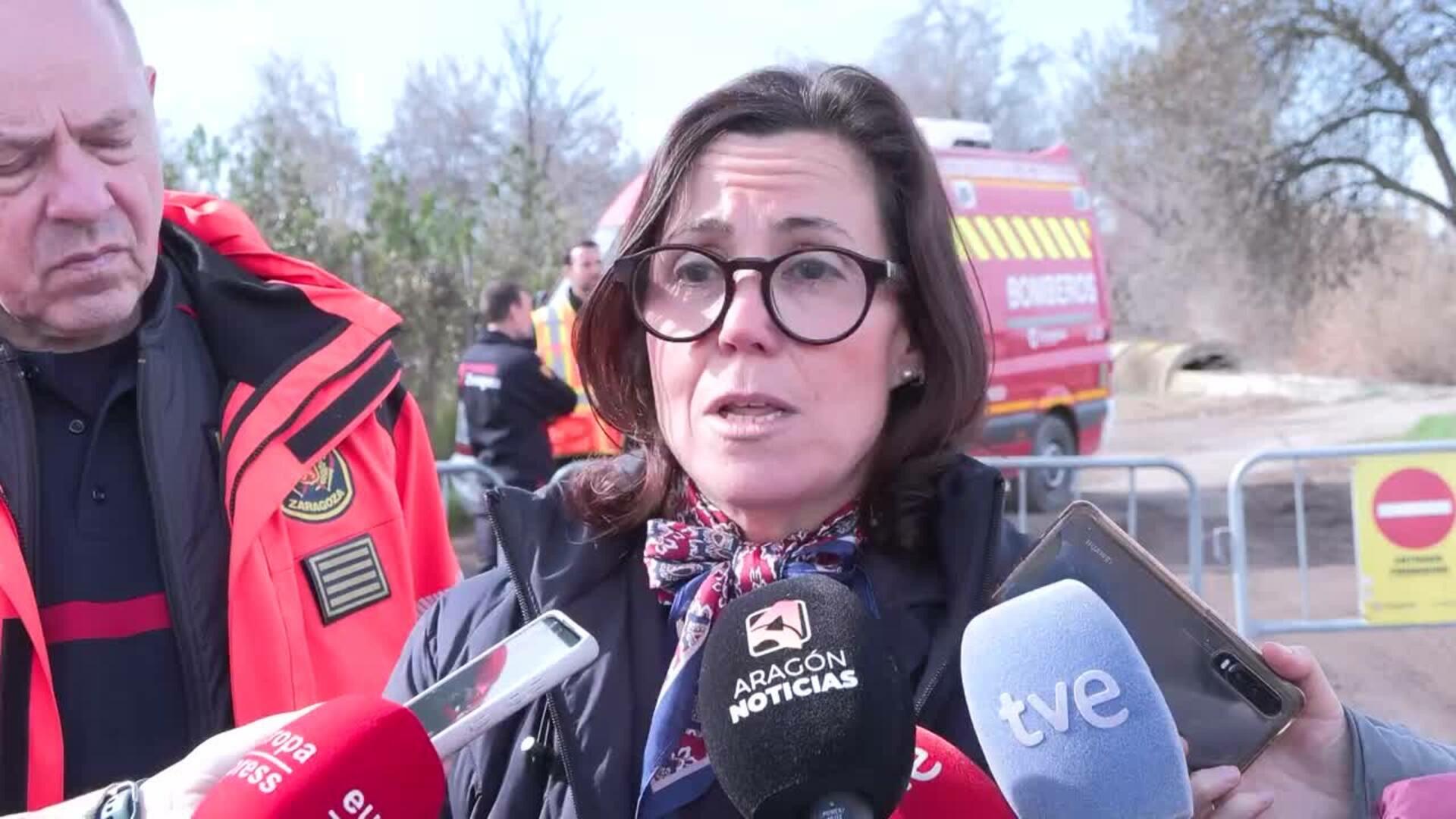 Desciende el caudal del Ebro y se revisan las parcelas desalojadas de Torre Urzaiz