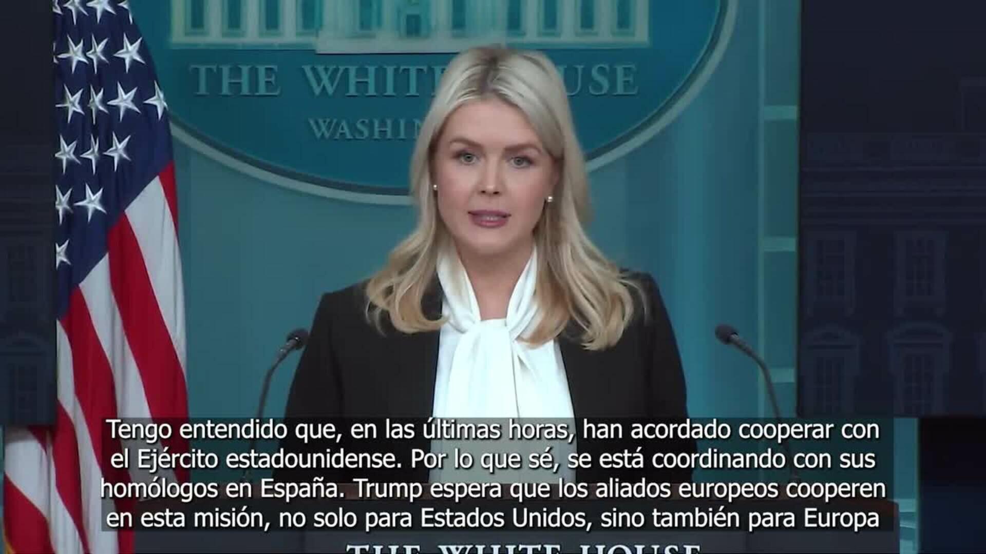 Casa Blanca dice que el Gobierno español ha acordado "cooperar" con el Ejército estadounidense