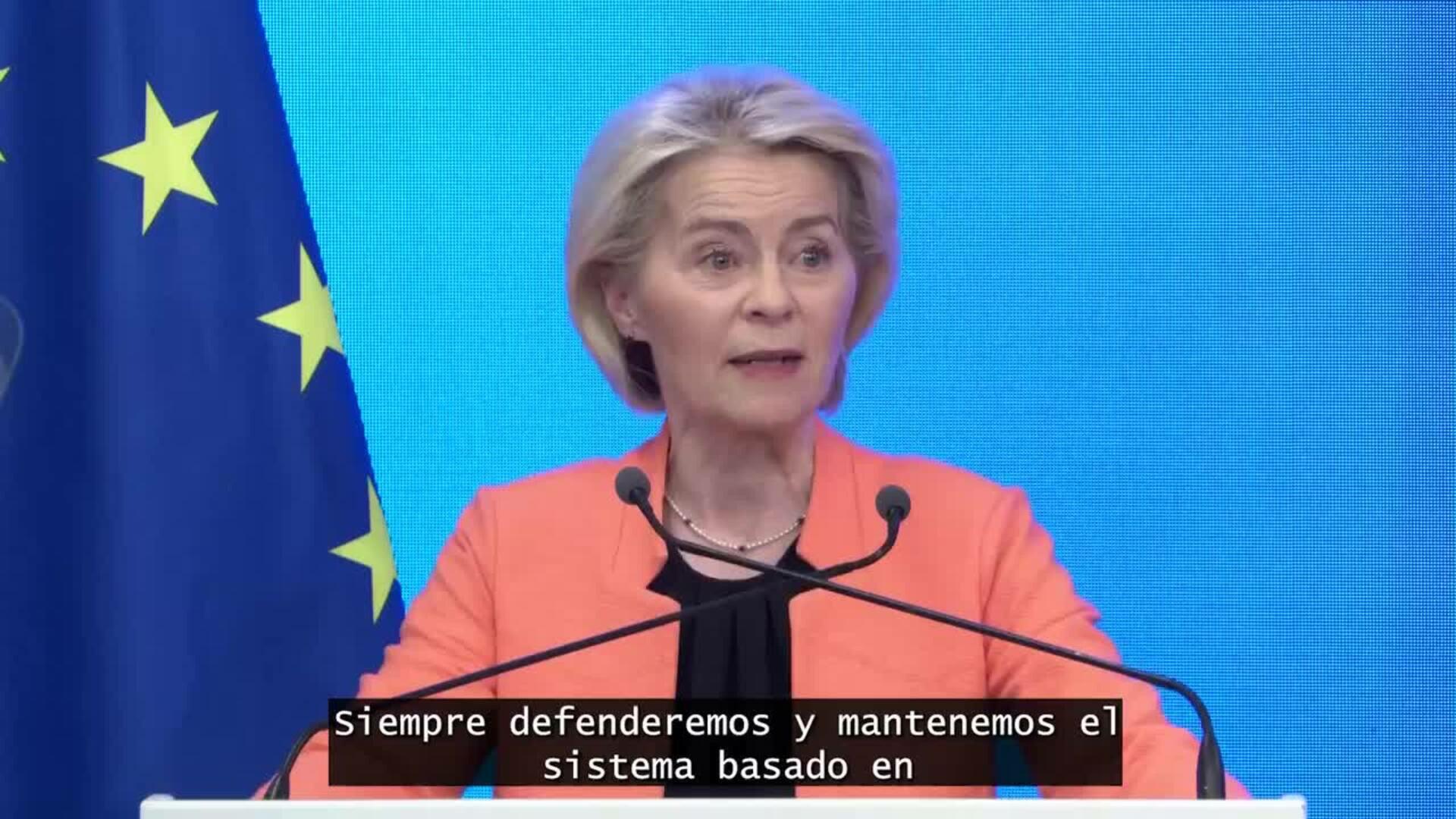 Von der Leyen cree que la UE "ya no puede confiar" en un sistema basado en reglas