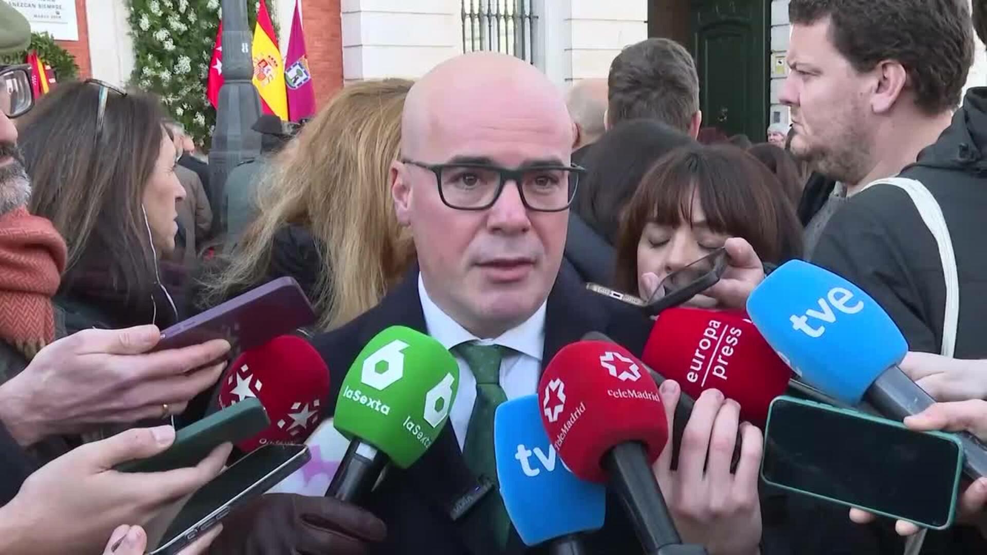 Delegado del Gobierno en Madrid en el homenaje del 11M: "Debemos trabajar por la paz"