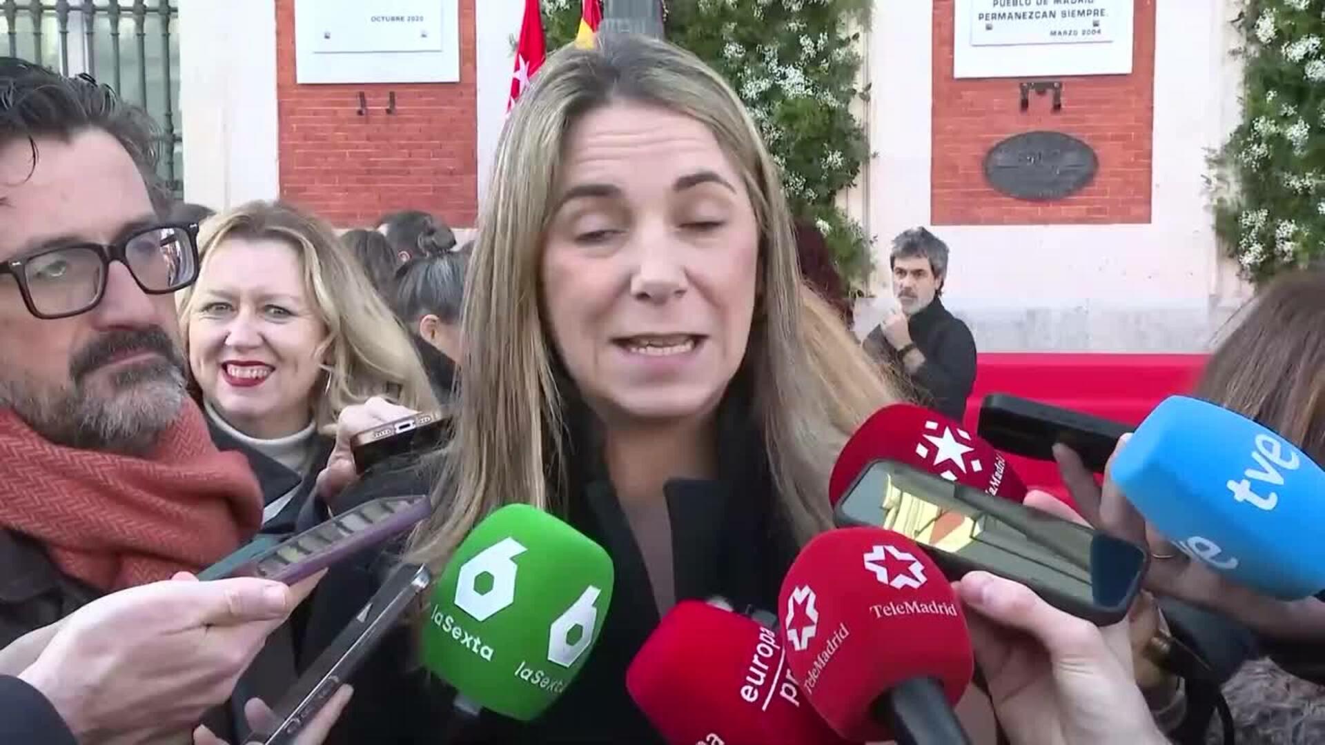 Espinar "clama por la paz" en el 23º aniversario del 11-M