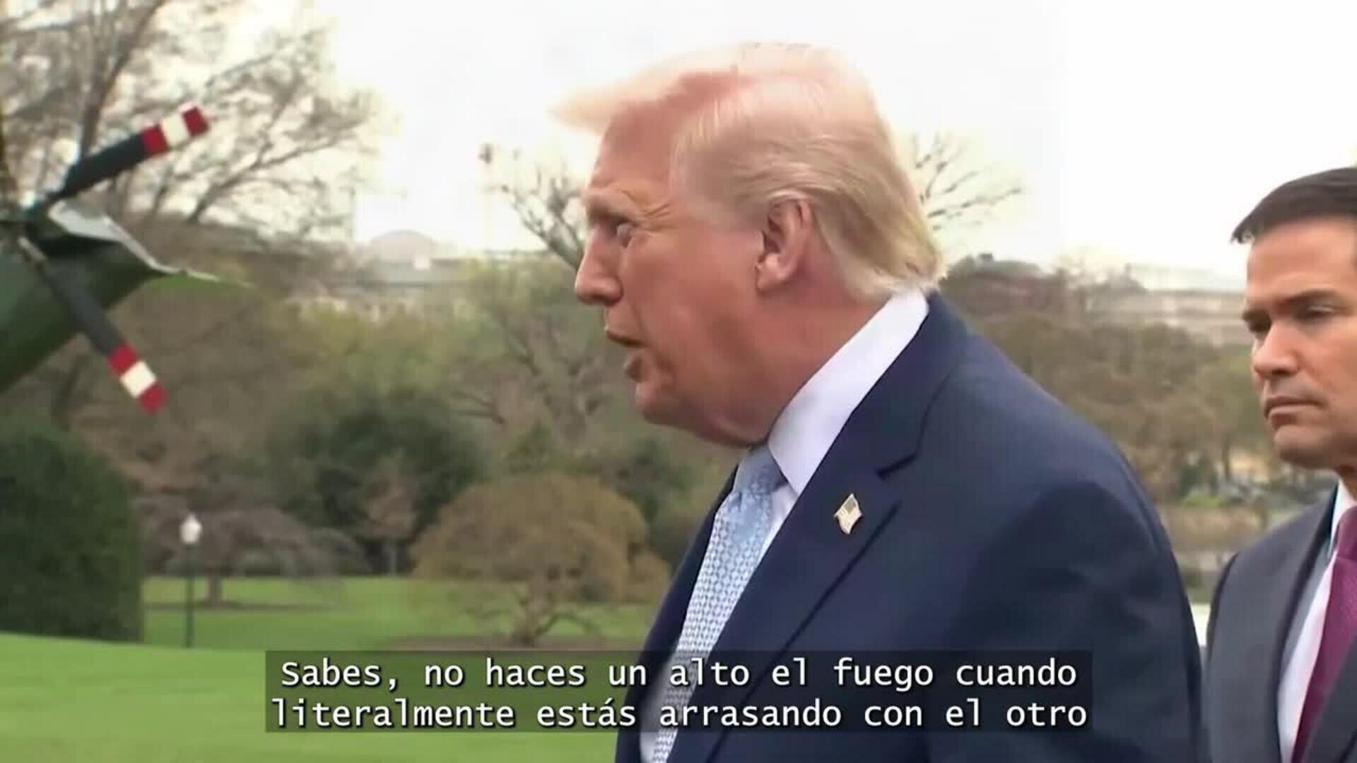 Trump, sobre negociar con Irán el final de la guerra: "No quiero un alto el fuego"