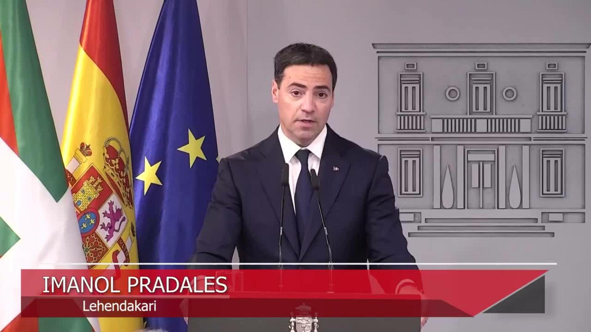 Sánchez y Pradales acuerdan siete traspasos en la Comisión Bilateral de Cooperación