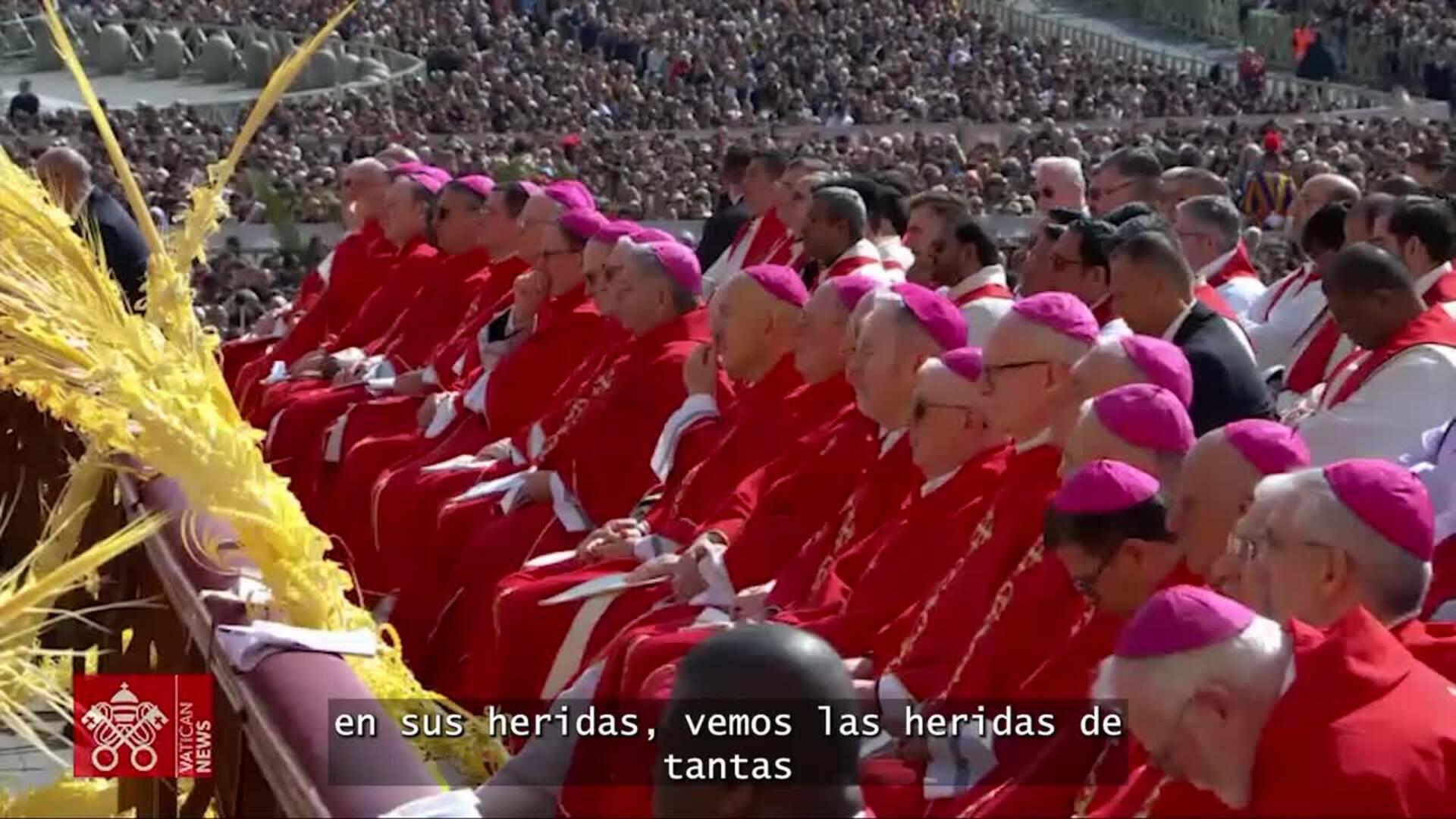 El papa, en el Domingo de Ramos: "No se puede utilizar a Dios para justificar la guerra"