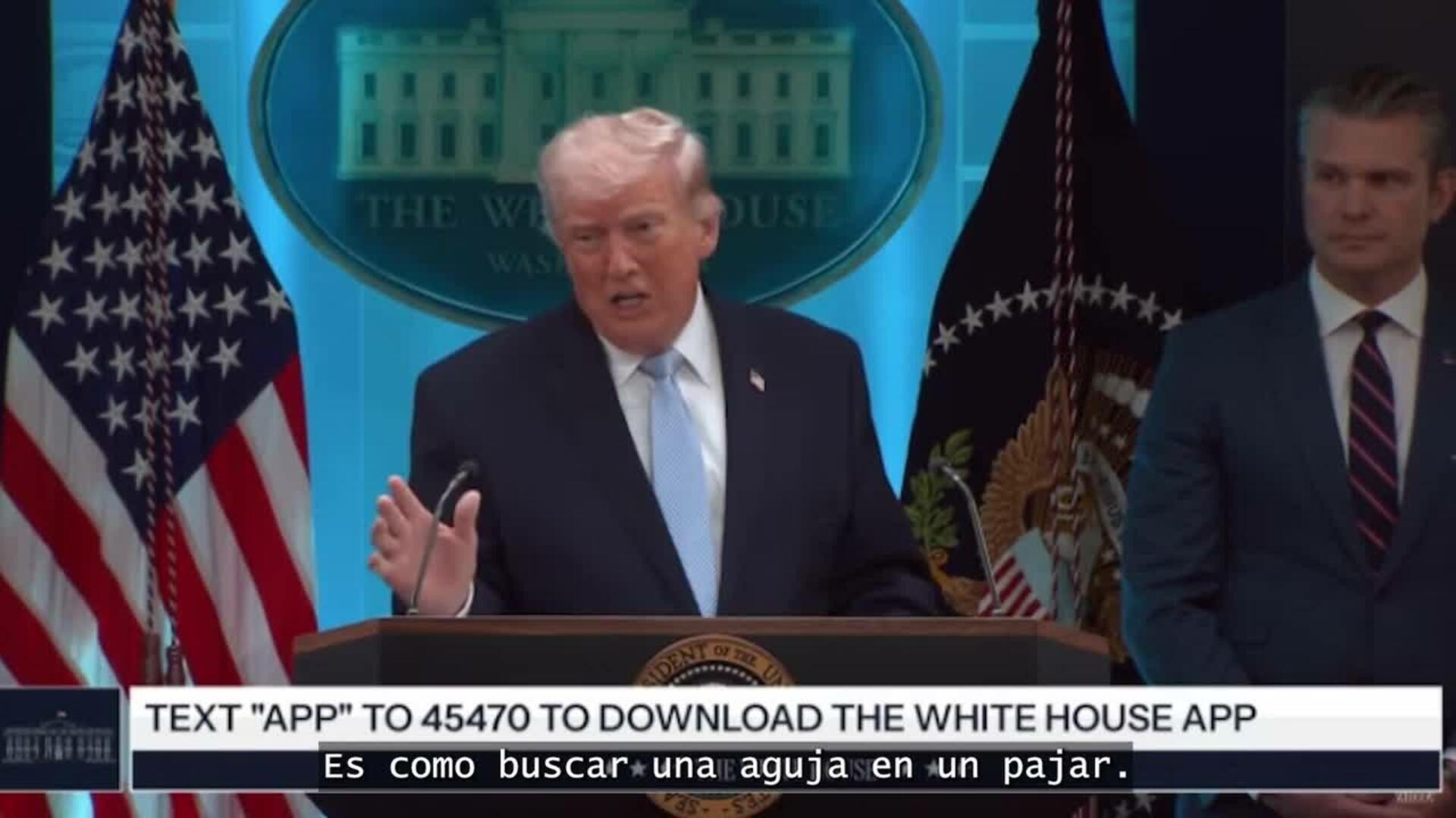 Trump recuerda su ultimátum y subraya que "Irán puede ser arrasado en una noche"