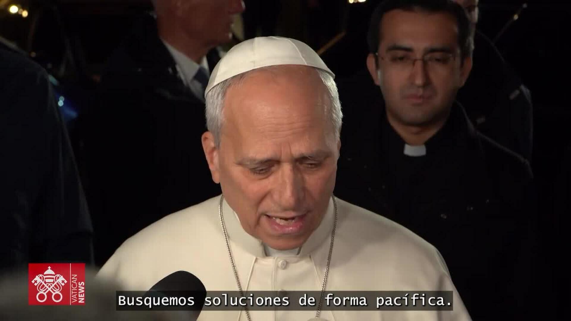 El papa León XIV llama a buscar la paz y rechazar la guerra en el conflicto actual