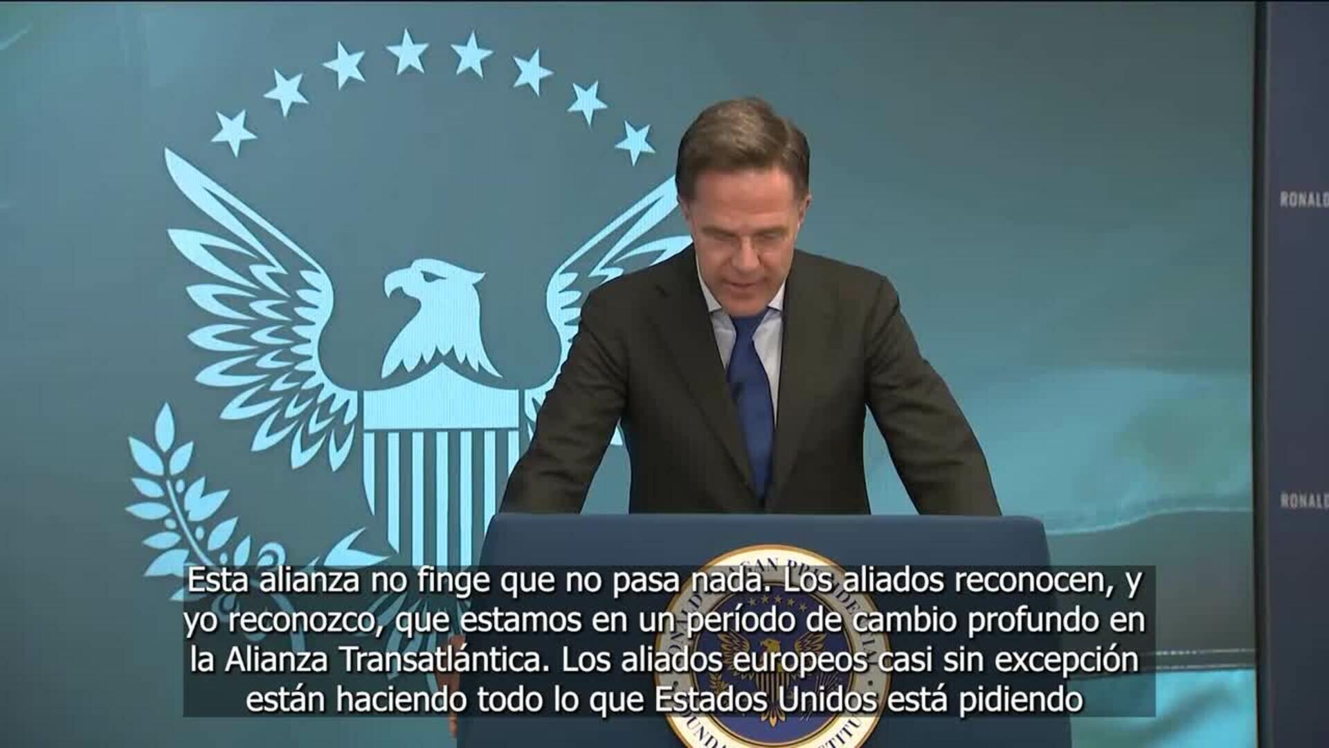 Rutte admite tensiones pero defiende que Europa hace "casi sin excepción" lo que EEUU pide