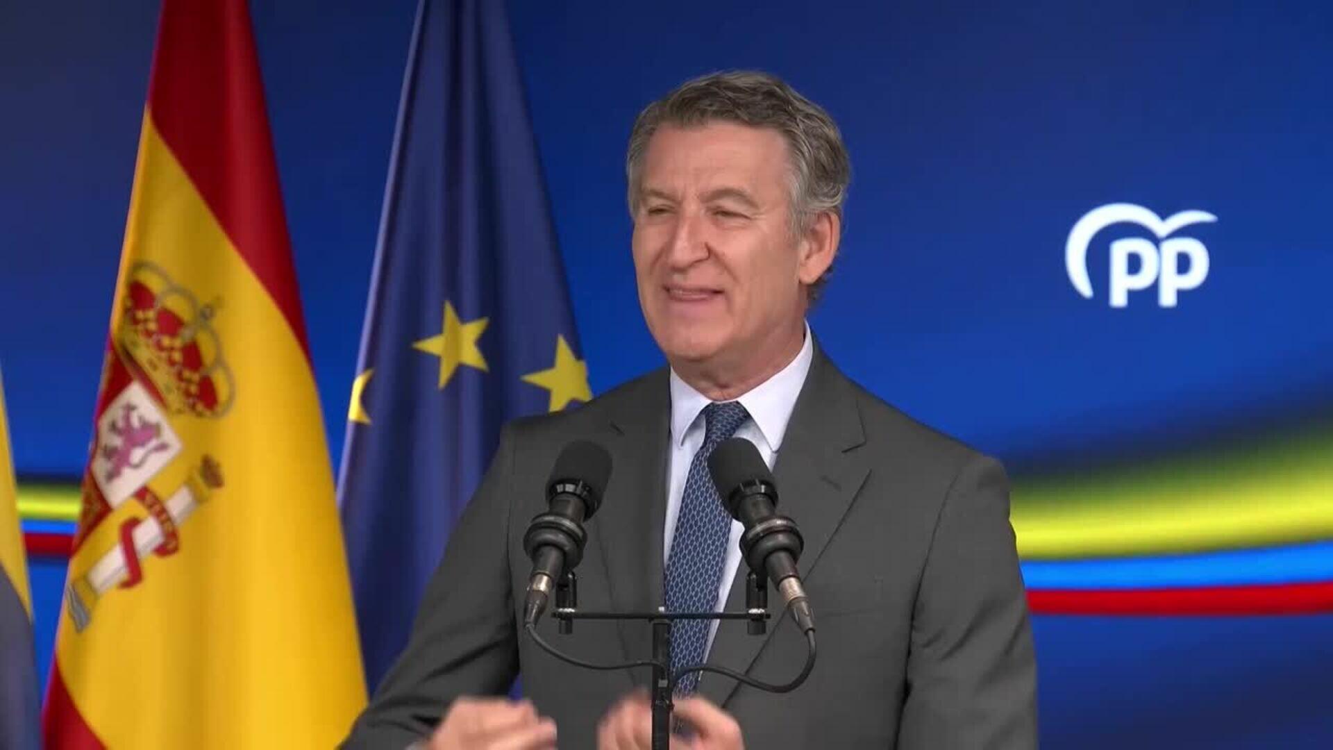 Feijóo respalda a Corina Machado: "El sitio de España es con la libertad"